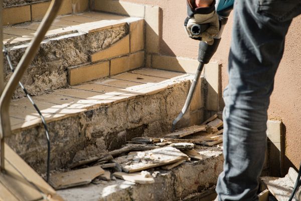 Concrete Stair Demolition in Norman