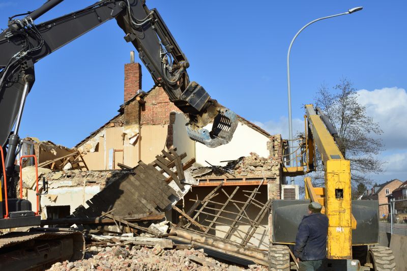 Demolition Machinery in Use